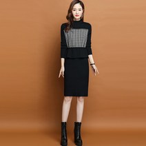 투피스 모직녀 마린 하프 기장 이너 니트원피스 예쁜원피스 롱니트원피스 겨울 원피스