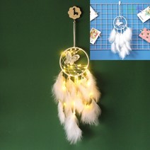 굿마켓 LED 깃털 드림캐처 미니드림캐쳐 드림캣쳐 나비드림캐쳐