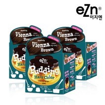 이지엔 쉐이킹 푸딩 헤어컬러 염모제, 모카브라운 4.3, 3개