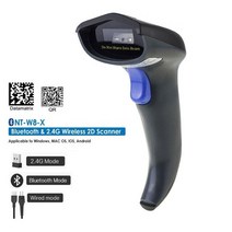 QR 큐알 코드 스캔 인식 바코드 스캐너 무선 CCD 스탠드 및 W8-X 포함 2D, 미국, W8-X 블루투스 2D