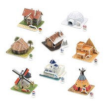 3D입체퍼즐 세계전통가옥 8종 모형 만들기