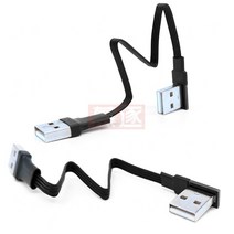[가전액세서리&부품] 슈퍼 플랫 플렉시블 USB 2.0 A 수-수-수 90 앵글 확장 어댑터 케이블 USB2.0 수-암 오른쪽/왼쪽/아래/위, [05] 0.8M, [27] ARI-ADO