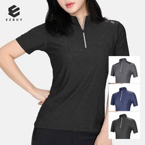로베르토 딜리아 여성 어깨배색 가벼운 반팔 집업 티셔츠(A11LT019W)/아웃도어/등산복/스포츠