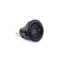 토글스위치 전등 전자식 전원KCD1 2 핀 3 핀 20mm on-Off on-Off-On SPST 원형 로커 스위치 10A/250V 푸시, 05 Black-2D3Pin-bian_01 5 Pcs