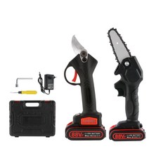 VF 무선 전정 가위 runer 인치 전기 체인 톱 정원 목공 도구 나무 분재 커터 배터리, 01 Shear saw set_02 EU PLUG