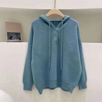 벌룬 후드니트 7컬러 여자 데일리 니트 캐주얼룩 아이유니트