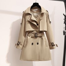 2color 세련된 하프 트렌치 코트 자켓 허리띠 프렌치룩 BC108400WD
