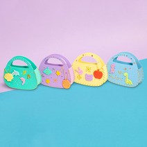 [디오피스]민화샵 EVA 어린이 시장바구니 만들기 세트 가방만들기 바느질놀이 EVA, 동물