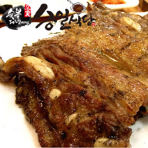 숯불돼지갈비 참숯 직화구이 간편조리 양념갈비 석갈비 삼겹갈비 숯향나는고기 백종원3대천왕 한식대첩 맛집 승일식당, 살코기갈비쪽으로, 2인분(반찬미제공)구운후500g