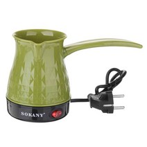 모카포트 커피 메이커 500w 500ml 스테인레스 스틸 분리 이탈리아 모카 냄비 greek turkish 전기 커피 포트 휴대용 에스프레소 머신, 초록