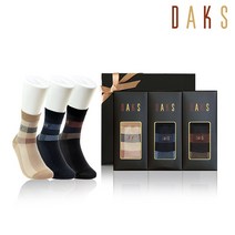 [닥스양말] 신사 실켓 단목 중앙사각 3족세트 22823