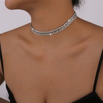 목걸이 대학생 우정 써지컬 탄생석 여자 20대 추천 과장된 쿠바 두툼한 두꺼운 체인 목걸이 여성 큰