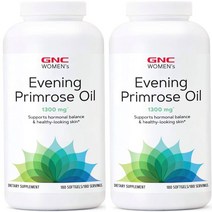 GNC 우먼스 이브닝 프림로즈 오일 1300mg 소프트젤, 180개입, 2개