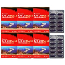 캐나다 남극 크릴오일 1000mg 인지질58% 아스타잔틴 크릴새우 기름 60캡슐, 6박스