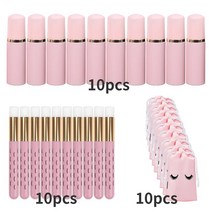 샴프브러쉬 속눈썹 샴푸 브러시 빈 비누 병 세트 마스카라 10 개 포함 블랙헤드 코 클렌저 제거 60ml 30, 30Pcs   PPG