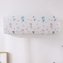만화 에어컨 먼지 커버 실내 벽걸이 보호대 방수 쉬운 청소 보호 케이스, 01 lake blue_01 86x31x21cm