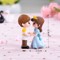 미니어쳐 미니어처 하우스 소품 음식 과일 집미니 인형 인형 연인 피규어 커플 미니어처 장식 사람들 소년 소녀 모델 공주 요정 정원 그놈 발렌타인 데이 선물, 타입 01 블루