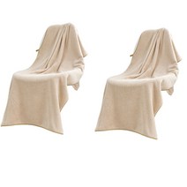 퍼투 플레인 이지 드라이 바스타월 70 x 140cm, 2개입, 카키