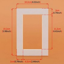 흰색/검은 색 사진 매트 직사각형/타원형 종이 마운트 6/7/8 인치 사진 프레임에 대한 독특한 질감 표면 Passe-Partouts 6 개/몫, White Rectangle, 8X8 inch