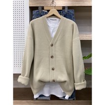 남여공용 봄 가을 무지 박스 오버핏 가디건 사이즈 (100~110)
