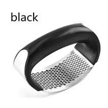 마늘수확기기다기능 마늘 생강 프레스 휴대용 그라인딩 슬라이서 스테인레스 스틸 O 자형 주방 롤링 크러, 06 black