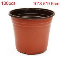 수제 토분 플라스틱 베란다 텃밭 디자인 이쁜 화분 100pcs 안뜰 묘목 심기 듀얼 홈, 10x8.5x9.5cm, 10x8.5x9.5cm
