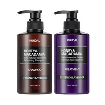 쿤달 네이처샴푸500ml + 트리트먼트500ml 아로마에디션 프렌치라벤더, 1세트