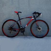 JINGMING 산악자전거 모노코크 레이싱 스프린터 솔리드 26인치 MTB, 공기 주입용 타이어, 블랙레드 24단-40칼바퀴