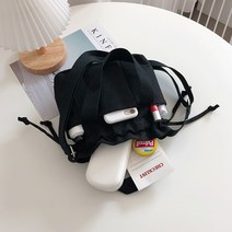 담찌마켓 미니 캔버스 복조리 에코 버킷 보조 핸드폰 가을코디 토드백 가벼운 후드 맨투맨 패션룩 폰백 여아 남아 크로스백 5col mo2130