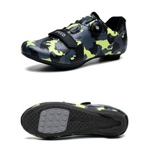 로드자전거 사이클신발신제품 레이싱 로드 사이클링 신발 통기성 비 잠금 자전거 스니커즈 남성 전문 야외, 13.5, 13 Camouflage Green