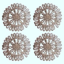 북유럽 감성 라탄테이블 집들이 티타임 거실 소파 Round Woven Placemat For Dining Table Natural Braided, 01 Beige_01 M