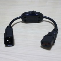 10A 220 - 250V 스위치와 여성 UPS PDU AC 전원 케이블 코드에 3 프롱 남성, 01 total about 32cm