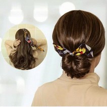22 색상 Deft Bun 여성용 머리띠 헤어 액세서리 소녀 귀여운 머리 밴드 로프 빈티지 헤어 보우 밴드 2021 New Hair Bun Maker, 1개, 10 p-white-01 싱글 사이즈