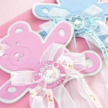 돌잔치 이벤트 행사 아기방 돌상 장식 소품 파티 장식 용품 아가방 꾸미기 BABY PARTY 곰 행잉 핑크 31cm 2색 택1, 블루