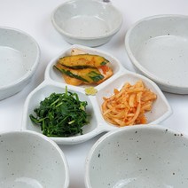 핸드메이드 분청도자기 3칸 나눔접시 찬기