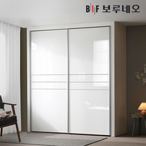 보루네오 10cm 라인 슬라이딩 작은방 붙박이장 5자 6자 7자, 아이보리 10cm