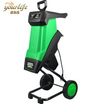 볏짚 절단기 잔가지 파쇄기 동력 소형 나무 농작물 풀, 2400W 분쇄기