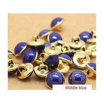 캔디 컬러 메탈 하의 버튼 ss-631 바느질 10mm 로트당 40 개, Middle blue