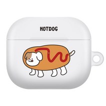 유니온바이닐 에어팟 프로 하드 케이스, 핫또그 화이트, 에어팟프로
