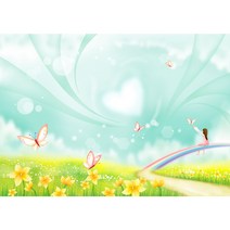 어린이 뮤럴벽지 AT243512 실크 Bj그림벽지 (1폭 2폭 3폭 4폭 5폭) 원하는 크기 주문 가능, 실크벽지 5폭 (500cm x 230cm)