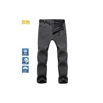 북극 빛 따뜻한 겨울 여자 남자 야외 캠핑 및 하이킹 바지 소프트 쉘 방수 양털 방풍 바지 스키, Asian size S, men gary