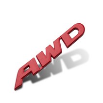 3D 자동차 금속 로고 4x4 스티커 오프로드 차량 4 륜 구동 표준 AWD 스포츠 테일 외관 장식, 07 red AWD