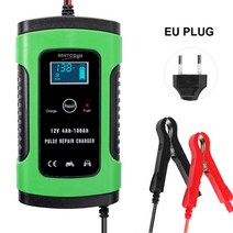 차량점프스타터 범용 6A 12V 완전 자동 오토바이 차량용 배터리 펄스 충전기 수리 유형 납 산성 스토리지, 05 12V 6A EU PLUG