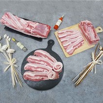 초록한돈 친환경 무항생제 돼지고기 삼겹살 2kg (500g 4팩), 1개, 바베큐용 2kg