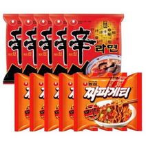 [농심]사천 짜파게티 5개+신라면 5개, 10입