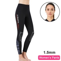 서핑 슈트 웻슈트 서핑 수트 프리다이빙 남성용 네오프렌 롱 전면 지퍼 원피스 잠수복, 1.5mm 여성 바지, 1-s