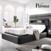 파로마 브릭스 LED 모션베드 침대   150T 매트리스, 초코브라운
