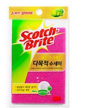 socean 플라스틱 연마재 흠집없는 코팅용기 수세미 다용도그릇수세미 노스크래치클리너 프라이팬세척 부드러운수