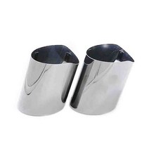 2pcs 자동차 배기 머플러 팁 스테인레스 스틸 bmw 5 시리즈 520i 525i 528i 530i 535d 535i f10 f11 f18 f07 gt e39 e60 e34 e6, E61 실버용