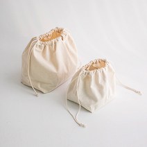 [울클럽]바닥형 광목 파우치 (면 파우치), L사이즈
